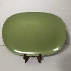 Texas Ware Vintage Green Melmac #141 Oval Serving Platter Dinnerware